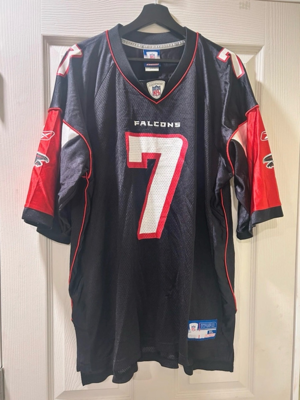 NFL Atlanta Falcons #7 Black and Red Jersey